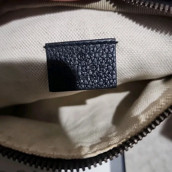 Gucci Black Leather Belt Bag with Red and Green Web Stripe - Picture 5 of 5